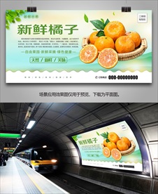 桔子展架灯箱易拉宝挂画单页展板
