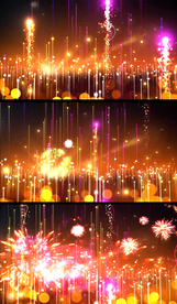 喜庆烟花粒子绽放舞台背景