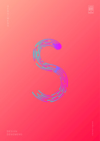 创意字母S渐变海报艺术