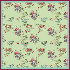 方巾 花朵叶子 分层