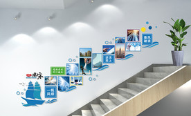 企业文化照片墙楼道文化