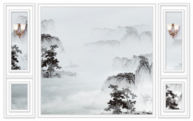 新中式电视背景墙