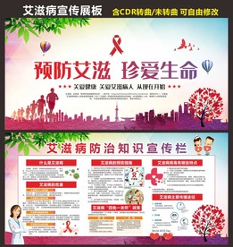 艾滋病宣传栏展板