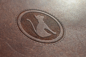 品牌logo皮革样机