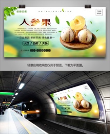 人参果挂画单页易拉宝海报展板