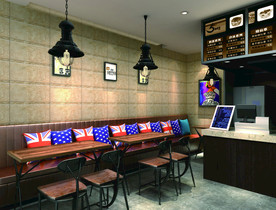 咖啡厅 外墙砖效果图 自建房