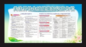 关注男性生殖健康宣传栏
