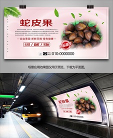 蛇皮果展架单页海报灯箱展板