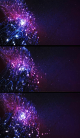 4K蓝紫渐变粒子花朵梦幻背景