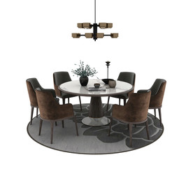 豪华餐桌3d模型