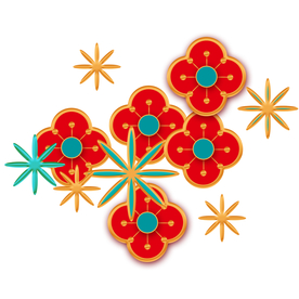 国潮花朵元素