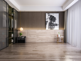 抽象轻奢卧室背景墙空景