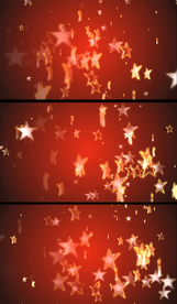 红色立体星形飘升视频素材