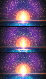 炫丽抽象水上月亮视频背景