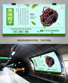 提子单页展架易拉宝灯箱挂画展板