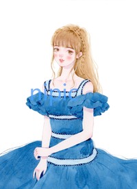 水彩手绘少女