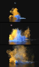 快节奏粒子撞击舞台背景