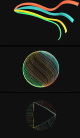 柔美彩色线条编织舞台背景