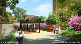 小区中庭效果图