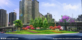 转盘 市政道路 交通岛