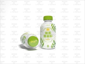 代餐粉 塑料瓶子C4D样机