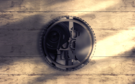 品牌木板上的logo样机