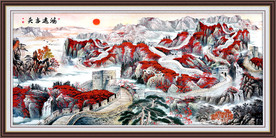 新中式鸿运当头山水装饰画