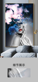 欧式梦幻风景女郎艺术装饰画