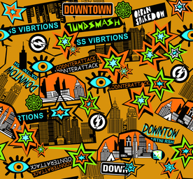 建筑 星星 眼睛 四方连续