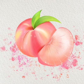 手绘水蜜桃