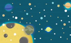 儿童房手绘星空背景墙