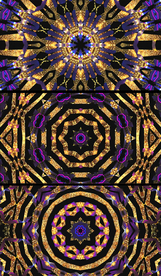 绚丽金色万花筒背景视频