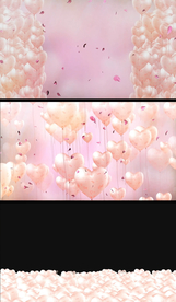 粉色气球婚礼led背景视频