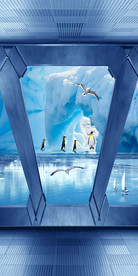 3D立体冰山一角玄关
