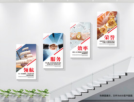 楼梯企业文化展板
