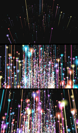 绚丽粒子流星雨飞升背景视频