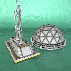 太空舱 科幻模型 建筑模型