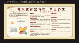 中医养生 健康教育宣传栏