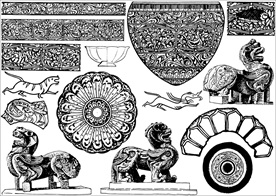 石象 花纹 纹理 肌理 线稿