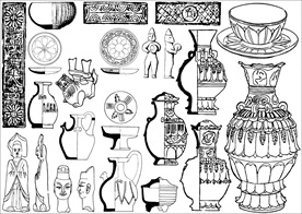 花瓶 石象 纹理 肌理 背景