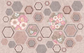 现代几何复古背景墙