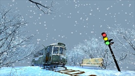 冰雪火车商场大型美陈