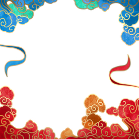 渐变国潮祥云元素