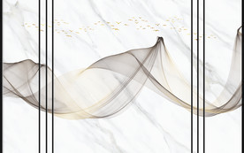 新中式大理石电视背景墙