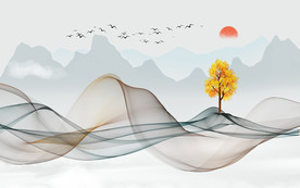 新中式电视背景墙