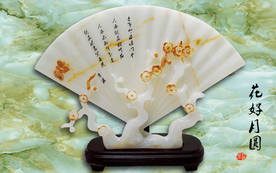 大理石花好月圆