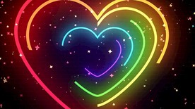 炫酷霓虹灯心形活动庆典童趣视频