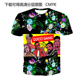 大牌 男装 花卉 嘻哈 印花