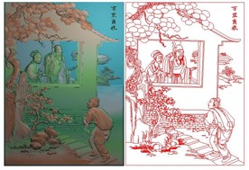 24孝 百里负米 精雕图