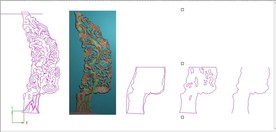 灵芝地屏 精雕图